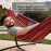 2-Person Hammock with Space Saving Steel Stand and Portable Carrying Bag, Red