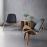 Replica Hans Wegner Style Three-Legged Shell Chair Ash Plywood Fabric Living Room Furniture Modern Lounge Shell Chair