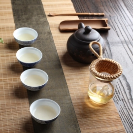 Bamboo Tea Strainer Matcha Powder Sieve Chinese Kungfu Tea Funnel Filter Reusable Tea Ceremony Kitchen Decoration Accessories