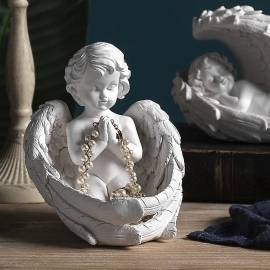 Kneeling Angel Tealight Candlestick Resin Candle Accessory Retro Candle Holder Home Garden Decorative Sympathy Gift