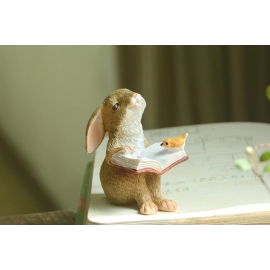 Everyday Collection Easter Decorations for Home Cute Rabbit Figurines Miniature Tabletop Ornaments Fairy Garden